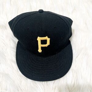 Men’s New Era Pittsburg Pirates Vintage Authentic Black Hat Size 7!